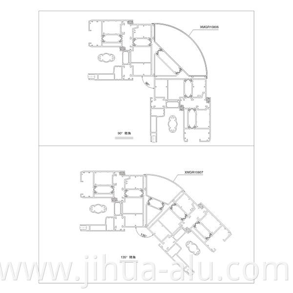 Aluminum XMGR108 Insulated Window Yarn One Assembly Structure